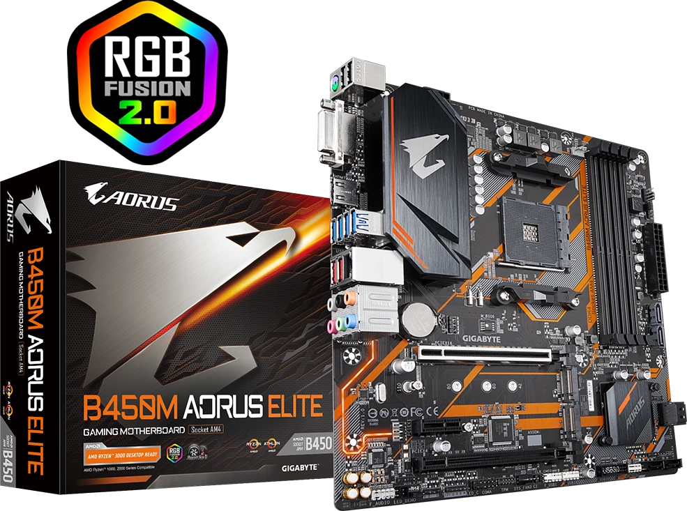 Gigabyte B450M AORUS ELITE (Rev. 1.x)